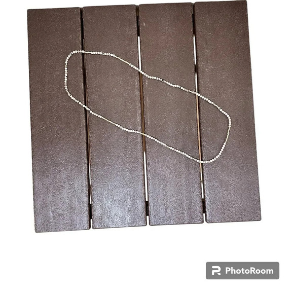 Stretch Stone Silver Bead Necklace /Bracelet - Picture 5 of 9